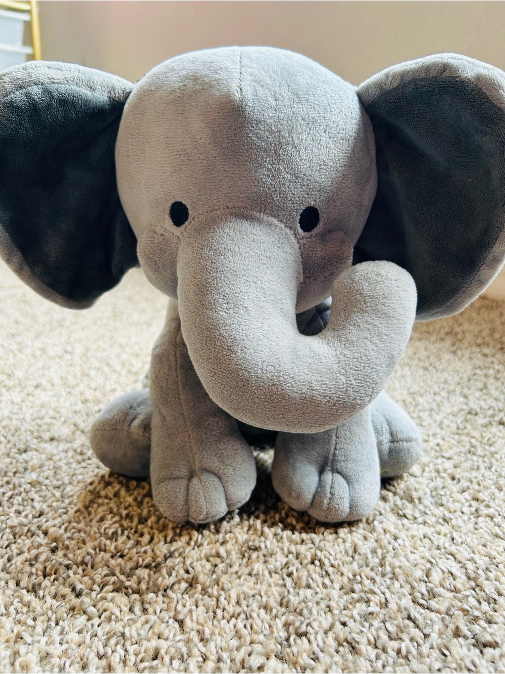 Adorable Plush Grey Elephant Stuffed Animal - Soft Cuddly Toy